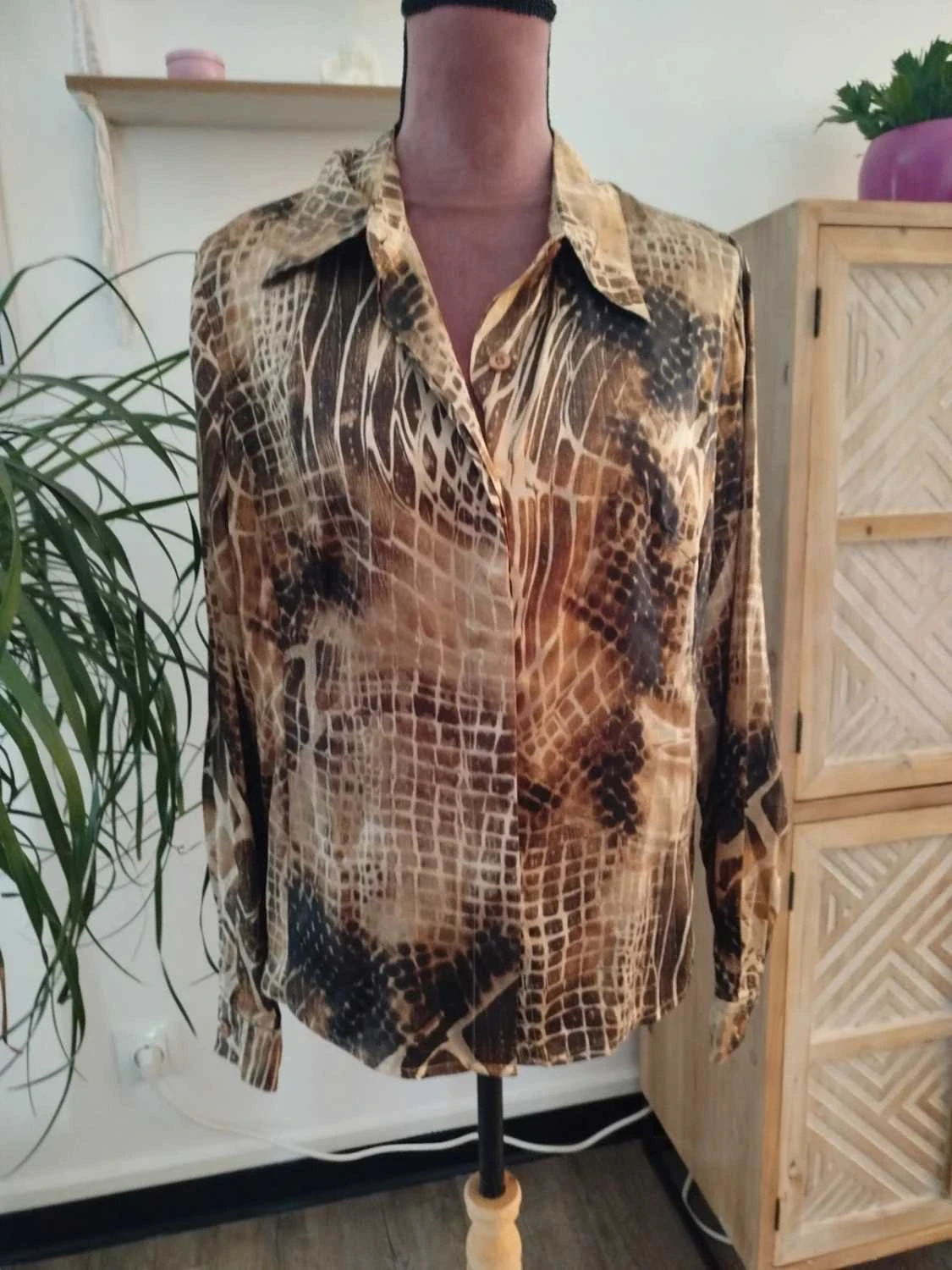 💗Chemise en soie Marina Rinaldi Femme Taille M / 38